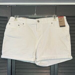 Levi’s White Denim Shorts